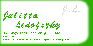 julitta ledofszky business card